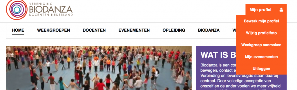 Klik Bewerk mijn profiel