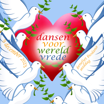 Dansen voor wereldvrede ! Biodanza benefietmiddag met Geny, Hannie, Maria, Regina, Daan, Cees, Leonoor, Monique en Nathalia
